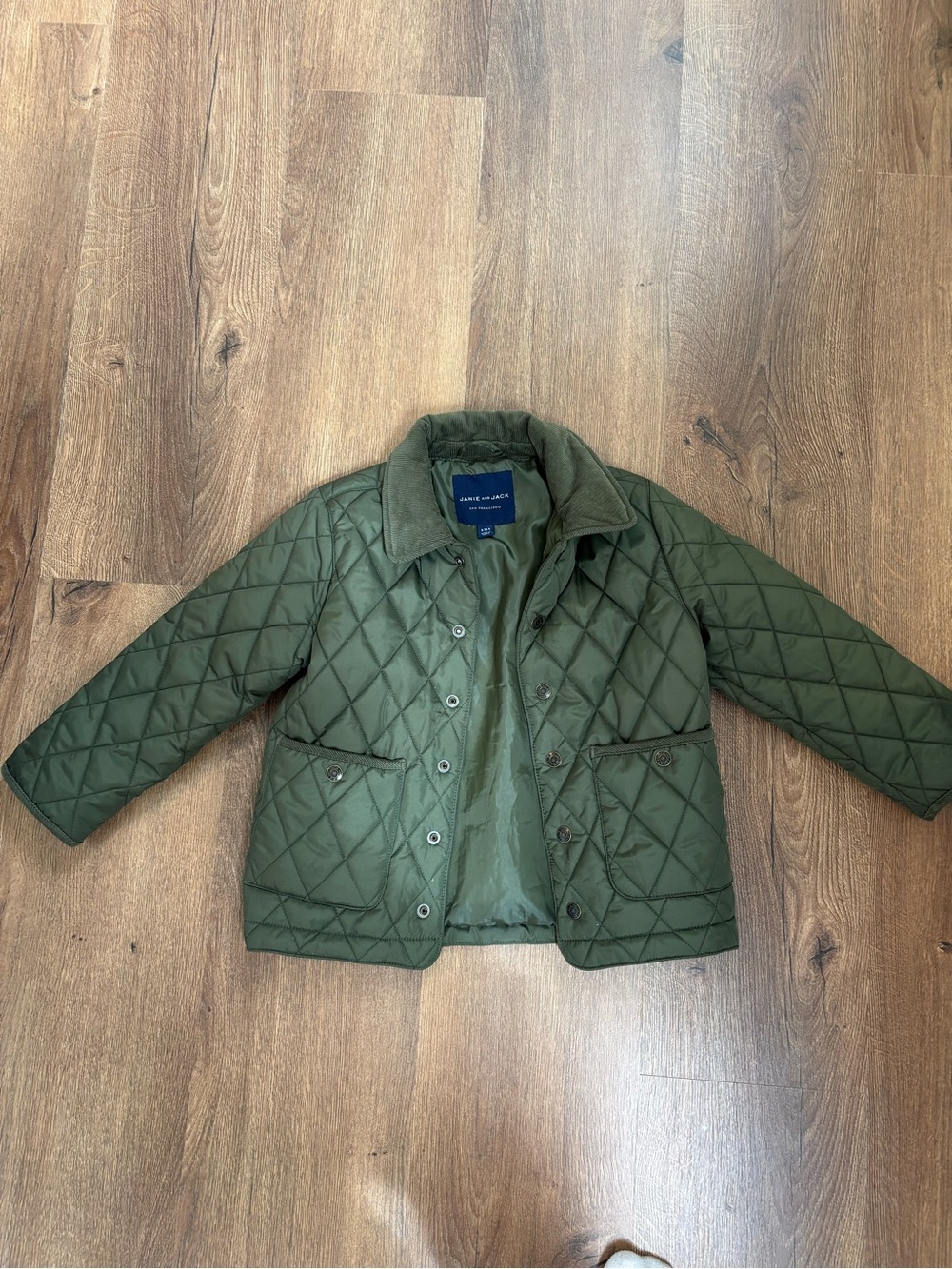 Janie and Jack Olive Green Quilted Puffer Jacket